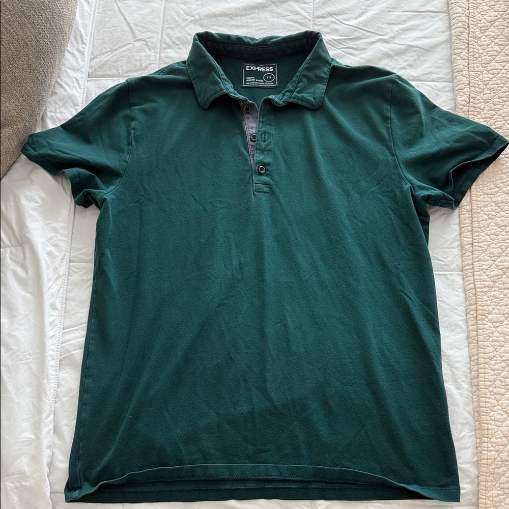 Express Men's Teal Polo Shirt